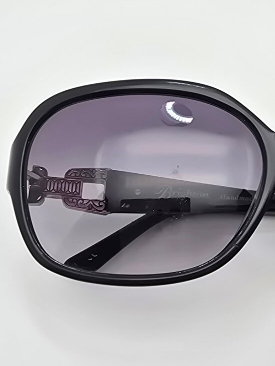 *SOLD*Brighton She’s So Fine Gloss Black Rhinestone Frame Grey Gradient Sunglass - Picture 16 of 16